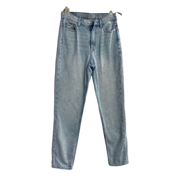 AMERICAN EAGLE OUTFITTERS, Jeans, Sz 4,Blue, distressed, 5 pockets,stylish, - Picture 1 of 9